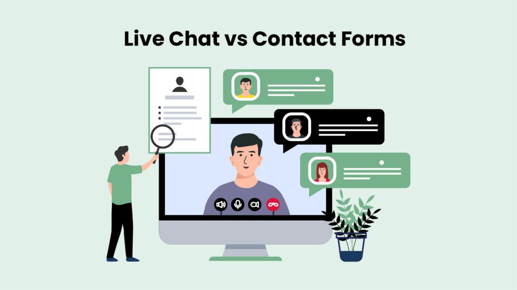 Contact forms vs live chat for generating leads